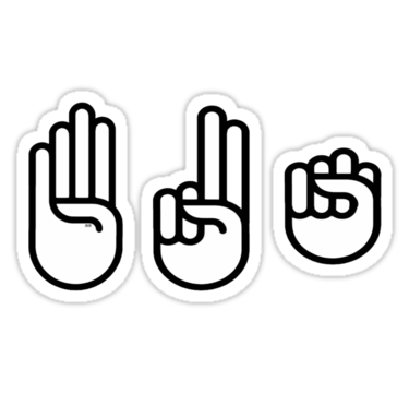 sign language 420 sticker