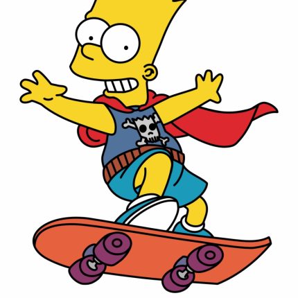 simpsons-bart-SKATE BOARD Sticker 5