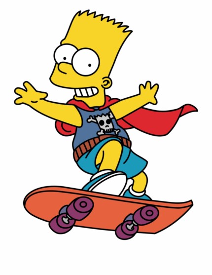 simpsons-bart-SKATE BOARD Sticker 5