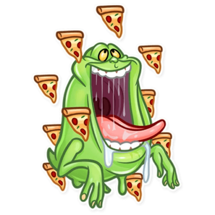 slimer ghost busters funny sticker 6