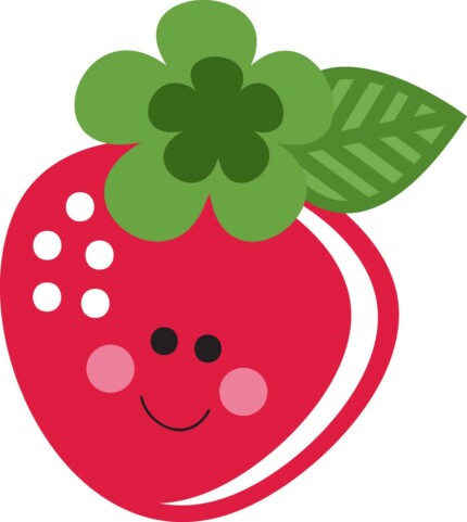 smile strawberry clipart sticker