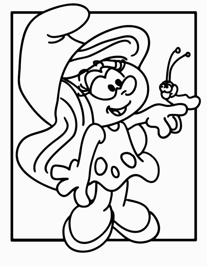 Smurfette Vinyl Diecut Decal 3