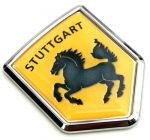 Stuttgart Yellow Flag 3D Decal Crest Chrome Emblem Sticker