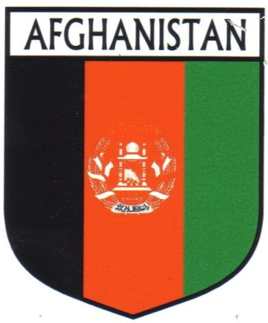 Afghanistan Flag Crest Decal Sticker