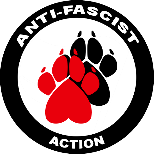 anti fascist circular paw sticker