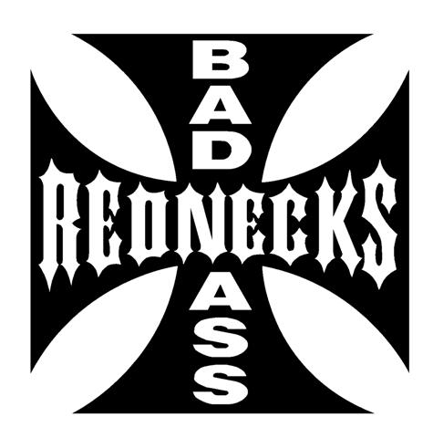 Bad Ass Rednecks die cut decal