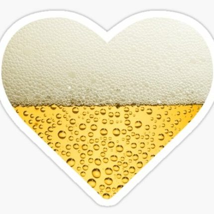 BEER HEART STICKER