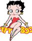 Betty-Boop-with text color sticker