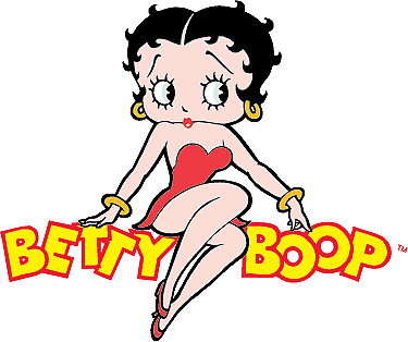 Betty-Boop-with text color sticker