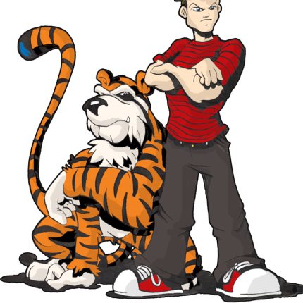 Calvin and Hobbes Color Diecut Decal 2