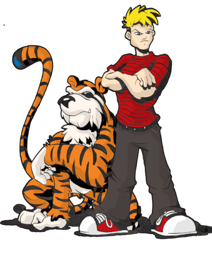 Calvin and Hobbes Color Diecut Decal 2