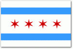 CHICAGO FLAG STICKER