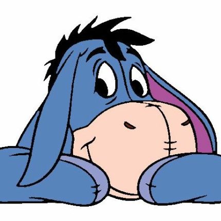 eeyore cute head shot sticker