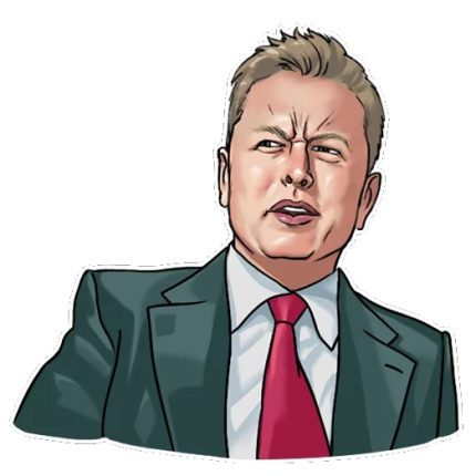 ELON I DONT THINK SO DRAWING STICKER