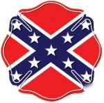 Firefighter confederate flag maltese cross decal