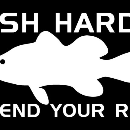 fish hard die cut vinyl fishing decal