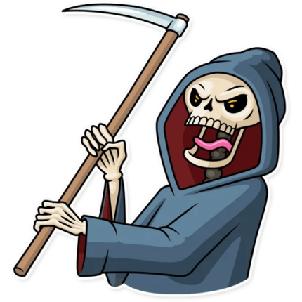 friendly death_grim reaper sticker 28