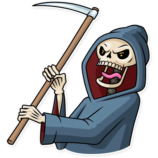 friendly death_grim reaper sticker 28