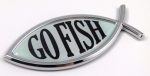 Go Fish Jesus Fish 3D Adhesive Car Emblem