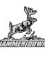 GRAY BLACK WHITE Hammer Down Whitetail Decal