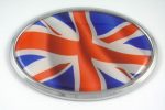 Great Brittian Oval Flag 3D Chrome Emblem