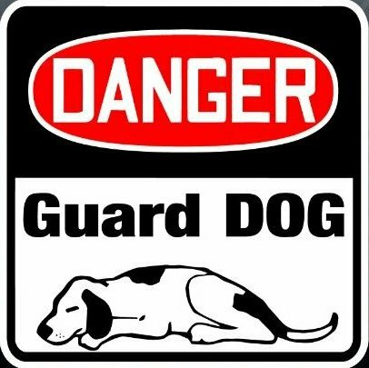 Guard Dog Funny Warning Sticker Set