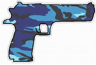 HAND GUN FILLS camo blue