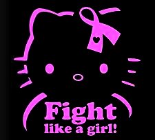 Hello K Fight Like a Girl Sticker