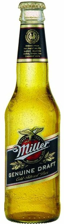 Miller Genuine Draft Bottle Decal