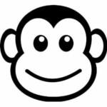 monkey face funny vinyl decal sticker 5