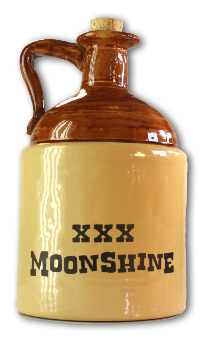 moonshine jug shaped sticker