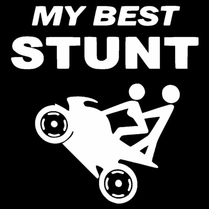 my-best-stunt-motorcycle-Car-Window-Sticker 2