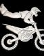 OFF ROAD Guy on Bike Chrome Emblem
