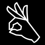 OK Hand Sign Sticker