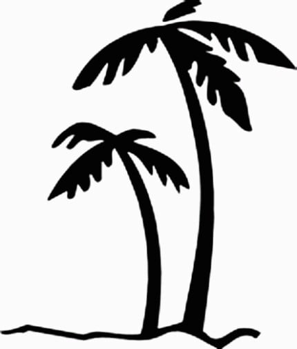 Palm Tree Decal 3