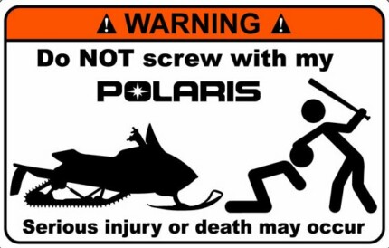 Polaris Funny Warning Sticker 4