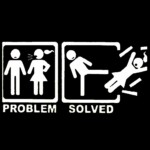 problem solved die cut decal 2