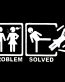 problem solved die cut decal 2
