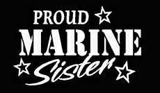 PROUD Military Stickers MARINE SISTER