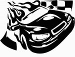 racing car logo funny auto decal