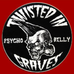 Round Psychobilly Zombie Sticker Twisted In Graves