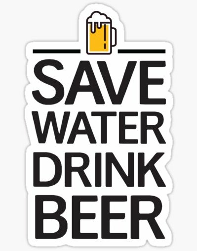 SAVE WATER DRINK BEER FUNNY CAR STICKER