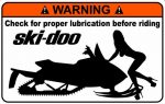 SkiDoo Funny Warning Sticker 4