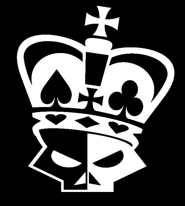 Skull King Decal Poker Royalty Crown Card Sticker