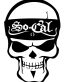 SO CAL Vinyl Skull Decal 3