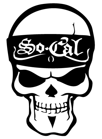 SO CAL Vinyl Skull Decal 3