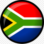 0 SOUTH AFRICAN FLAG STICKER ROUND