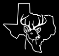 Texas With Deer Head Hunting Decal
