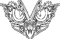 tribal butterfly EYES decal
