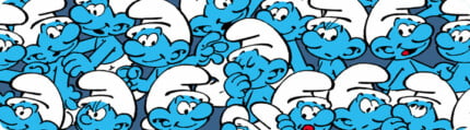 Happy Smurfs Banner Decal